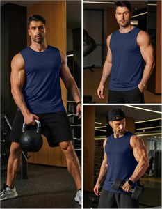 Mens Fashion Tank <b>Top</b> <b>Oversize</b> Sleeveless Muscle Fit Gym <b>Vest</b> Lightweight Breathable Workout Training Shirt Custom Front Anti-UV - Product Image 4