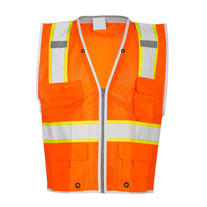 Veste de travail réfléchissante haute visibilité en polyester, vêtements de travail pour la construction, veste de sécurité avec poches, logo personnalisé - Product Image 4