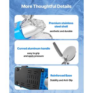 Máquina trituradora de cono de Nieve Azul para máquina de hielo raspado 286LBS/H eléctrica comercial - Product Image 6