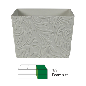 Modern Design Square Bowl Emboss Flower <b>Pot</b> Arabesque Pattern for Indoor Home Decorative Flower Arrangements - Product Image 2