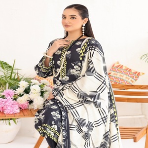 Trajes de mujer de tres piezas con bordado elegante pakistaní indio hermosa colección de tela de vestido VARSHA para niñas - Product Image 5