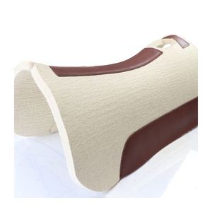 Tapis de selle tout usage en feutre non tissé avec bordure marron et rembourrage en polyester pour l'équitation - Product Image 1