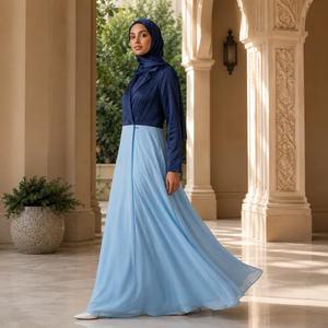 Robe Abaya droite en velours de luxe |   Robe longue modeste pour femmes, manches longues, tenue de soirée, vente en gros, Inde, OEM, qualité d'exportation - Product Image 3