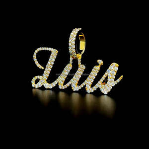 Colgante de diamante chapado en oro de 14K, el mejor regalo de aniversario, joyería de diamantes, moissanita de calidad VVS en plata de ley - Product Image 3