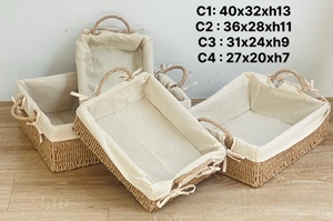 Panier de rangement en papier multifonctionnel, tressé, de forme rectangulaire, pour vêtements et jouets, fait main, écologique, style classique, capacité 3-6L - Product Image 5