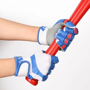 <b>White</b> Leather Baseball Pitcher Right-Handed Batting Gloves Full Finger Breathable Non Slip Grip Adjustable Wrist Sports Gloves - Product Image 2
