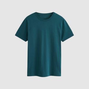 Wholesale <b>Men</b> Solid Color Cotton Crew Neck Loose Fit Basic Jersey T-<b>Shirt</b> with Front Custom Logo <b>Silk</b> Screen Printing Casual Tee - Product Image 6
