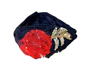 ผ้าโพลีเอสเตอร์คุณภาพสูงลายดอกไม้ปักลูกปัดหลากสี ดีไซน์เนอร์ปี 2025  แบบปรับแต่งอักษรย่อส่วนตัว เป็นมิตรกับสิ่งแวดล้อม สำหรับผู้หญิง - Product Image 2