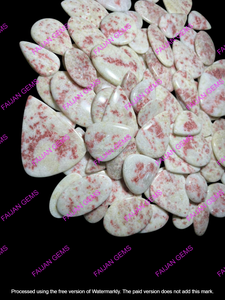 Magnifiques cabochons en cinabre rose naturel de haute qualité pour la décoration d'ongles, pierres précieuses en vrac pour bijoux, FAIJAN GEMS Rajasthan - Product Image 2