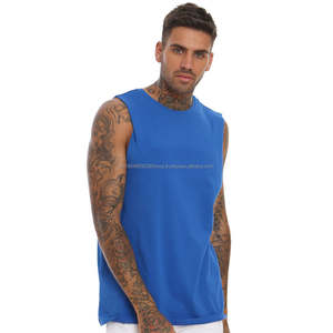 Prix de gros 2025 Débardeurs de sport pour hommes personnalisés Haute qualité Respirant Léger Broderie Couleur unie - Product Image 4