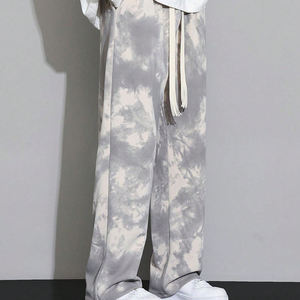 Pantalon Harem Homme à Entrejambe Bas, Coupe Ample et Décontractée, en Sergé de Coton Respirant, Taille Élastique, Poches Latérales, Couleur Personnalisable - Product Image 1
