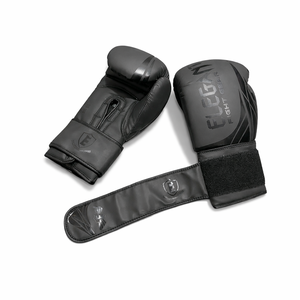 Guantes de Boxeo de Cuero Negro de Diseño Personalizado, Antideslizantes, Tallas 8oz-16oz, Guantes de Entrenamiento de la Más Alta Calidad para Adultos - Product Image 1