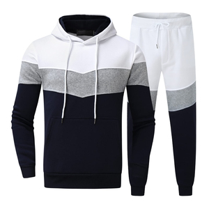 Export Standard Hooded Casual Solid Pullover Tracksuit <b>Set</b> with Eco-Friendly Windproof Features for International Markets - Product Image 1
