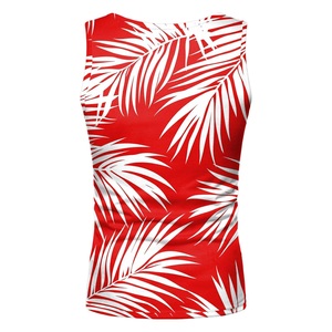 Débardeur Homme Personnalisé en Polyester Spandex à Impression Intégrale, Motif Tropical, Col Rond, Chemises d'Été, Prix d'Usine, Vente en Gros - Product Image 4