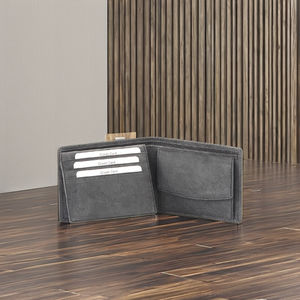 Monedero de Cuero Genuino, Impermeable, de Lujo, Nuevo Diseño, Moderno, Cartera de Bolsillo para Hombre, Vintage, Corta, RFID, Minimalista, de Poliéster - Product Image 5