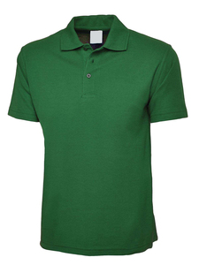 Men's Orange Short Sleeve Pique Polo Shirt Casual Solid Color Knitted Regular Fit - Product Image 4