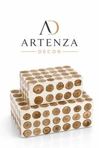 Artenza Decor Green White Striped Resin Jewelry <b>Box</b> Inlay Handmade Rectangle Space <b>Saving</b> Modern Gift <b>Box</b> Home Decoration - Product Image 4