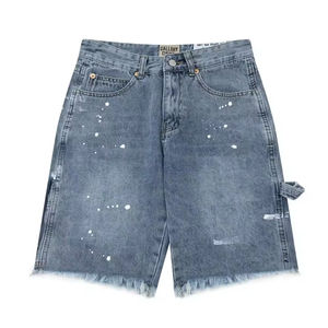Shorts en jean vintage amples pour hommes, style streetwear, personnalisables, pour l'été – Vente en gros - Product Image 2
