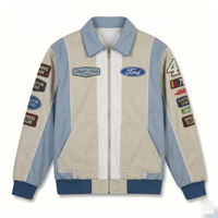 Veste de motard en coton personnalisée, style streetwear, respirante, broderie de haute qualité, motif excellent, été/hiver