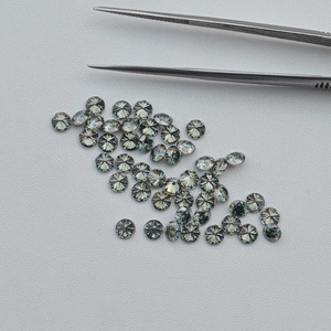 4mm Green Colored Moissanite Faceted Round Brilliant Cut Loose Stone Moissanite For <b>Ring</b> Jewelry Setting At Best Wholesale Price - Product Image 2
