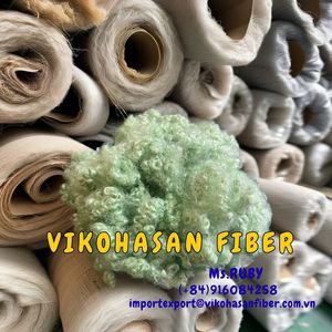 วิโคฮาซาน จีอาร์เอส เส้นใยโพลีเอสเตอร์รีไซเคิล 100% 15D HC-Green Fiber เส้นใยกลวงแบบเชื่อมต่อ ขนาด 32/38/51/64/76 มม. รีไซเคิลได้ ทนไฟ - Product Image 5