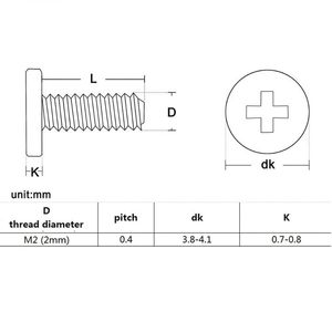 Microtornillos negros para reparaciones electrónicas DIY, herrajes de precisión, resistentes, ligeros y anticorrosivos - Product Image 4