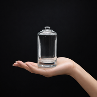Botella de Perfume Redonda de Vidrio Personalizable de 100 ml, Botella Vacía Transparente, Envase de Lujo para Fragancias y Cosméticos