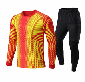 Maillot de football à manches longues pour homme, rayé rose marine, anti-humidité, col rond, manches complètes, vêtements de sport athlétiques, maillot de gardien de but - Product Image 4
