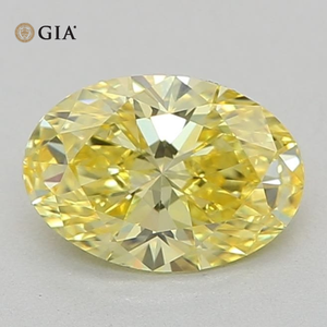 Prix d'usine en gros, diamant naturel jaune fantaisie de 0,54 ct, taille ovale, clarté VVS1, diamant en vrac certifié de haute qualité - Product Image 3
