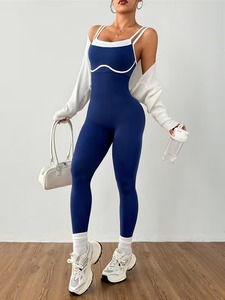 Traje Deportivo Casual de Una Pieza para Mujer |   Elegante Mono de Yoga con Pierna Ancha |   Elástico Ligero y Ecológico - Product Image 4