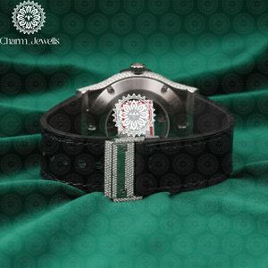 Charm_Jewells Montre de luxe pour femme en or jaune, boîtier rond de 38 mm, mouvement à quartz analogique, cadran en cristal saphir, bracelet en cuir - Product Image 3
