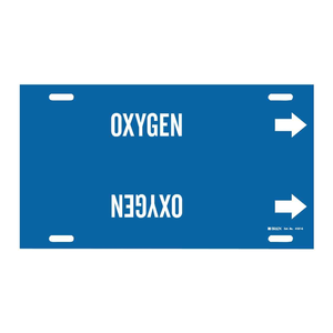 Marqueur de tuyau à clipser Brady OXYGEN pour les conduites de gaz industrielles, de laboratoire et médicales - Product Image 1