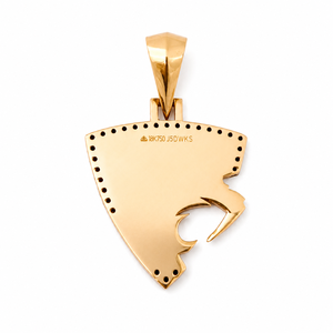 Pendentif Tête de Panthère en Or Rose 18 carats et Diamants Noirs pour Homme – Bijou de Luxe Poli Miroir pour Fête, Mariage, Cadeau – Design Exclusif - Product Image 5