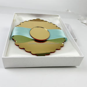 Cartes de mariage personnalisées en film acrylique doré effet miroir, vierges, créatives, pour signalisation de table, impression numérique, cartes de vœux - Product Image 2