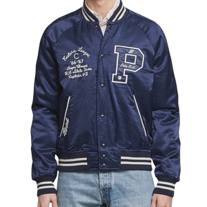 Chaqueta Bomber Varsity Premium de Satén |   Chaquetas de vuelo satinadas elegantes de la edición Streetwear de Aviator Navy al por mayor |   Marca Privada - Product Image 4
