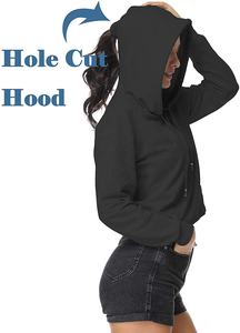 Workout Athletic Gym Crop <b>Tops</b> <b>Set</b> <b>Short</b> Sleeves Hooded for Women %100 Cotton Plussize Workout Gym Crop Factory Price - Product Image 6