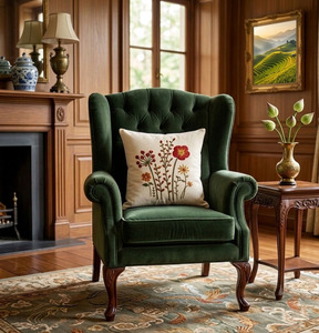 Custom Wholesale Applique Embroidery Beautiful <b>Flower</b> Vintage Square Home Use <b>Cushion</b> Covers 100% Cotton Washable Zipper Closure - Product Image 2