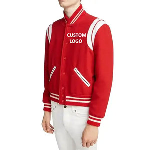 Econex Sports Men's Varsity Jacket Polyester/Cotton Fleece Windproof Solid Color <b>Covered</b> <b>Button</b> Closure Casual Winter Slim Fit - Product Image 4