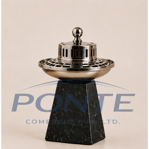 Marble Base Bakhoor Burner Modern Metallic Incense Holder For Home <b>Decor</b> & Aromatherapy Decorative Brass Dhoop Dani For Resin - Product Image 5