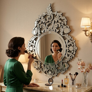 Espejo de Pared Decorativo Veneciano Ornamentado |   Espejo Decorativo de Estilo Barroco Vintage de Lujo |   Espejo de Estilo Antiguo |   Decoración Moderna para el Hogar - Product Image 4