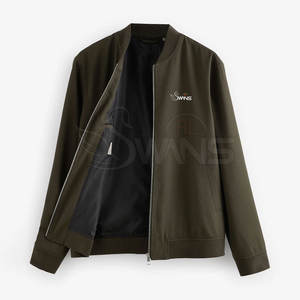 แจ็คเก็ตบอมเบอร์แขนยาวสำหรับผู้ชาย ดีไซน์ใหม่ ปรับแต่งโลโก้ด้านหน้าได้ ผลิตจากผ้าไนลอน/โพลีเอสเตอร์ เหมาะสำหรับฤดูหนาว - Product Image 2