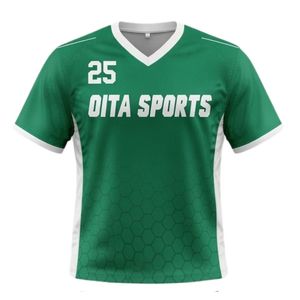 Maillot de lacrosse unisexe vert et blanc en polyester, coupe athlétique, uniforme de sport performant, vêtements de match - Product Image 1