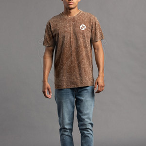 T-shirt délavé à l'acide de qualité supérieure pour hommes, léger, couleur personnalisée, décontracté - Product Image 5