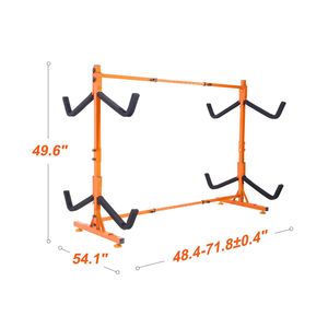 Supporto Autoportante in Acciaio Resistente per 4 Kayak, Canoe e Paddleboard con Bracci Imbottiti - Product Image 6