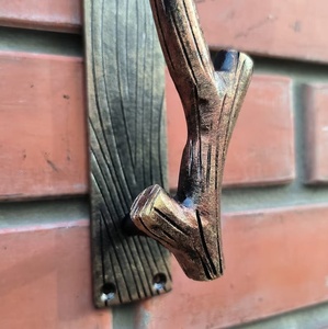 Poignée de portail en fer forgé galvanisé résistant à la rouille, design branche torsadée, installation facile, pour portails de 10 pieds - Product Image 5