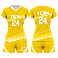 Ensemble d'uniformes de volley-ball universitaires personnalisés pour femmes, 100 % polyester, sans manches, col en V, séchage rapide, respirant, maillot d'équipe et short
