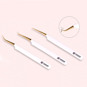 Pinzas para Extensión de Pestañas de Acero Inoxidable Sostenible con Acabado Arenado, Importadas de Japón, Bajo Su Propia Marca - Product Image 5