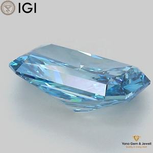 Diamant de laboratoire cultivé CVD de 3,00 carats, couleur bleu vif fantaisie, clarté VVS2, forme radiant, avec certificat IGI, idéal pour les bijoux sur mesure - Product Image 6