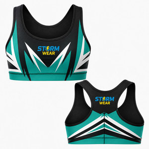 Soutien-gorge de sport pour femme, haut de gamme, avec impression par sublimation, tissu doux et respirant, design imprimé sur toute la surface, pour le fitness. - Product Image 5