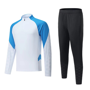 Ensemble de survêtement streetwear respirant pour homme, couleur unie, noir et beige, avec haut à manches longues et pantalon longueur cheville - Product Image 2
